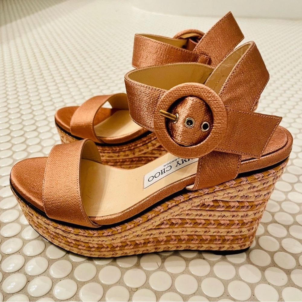 Jimmy Choo Wedge Shoe- size 37 great condition - comes with box .
